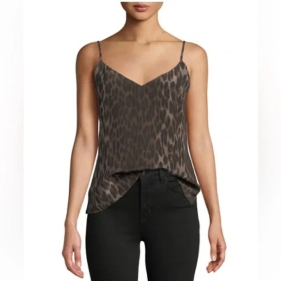 L'AGENCE Tops - L'AGENCE Jane Silk Animal Print Silk Top Size M